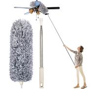 Plumeau Poussière, Plumeau Microfibre avec Poignée en Acier Inoxydable, Plumeau Extensible de 30 à 100 "pour Nettoyer Les Ventilateurs de Plafond, Les Stores, Les plinthes, Les Voitures.