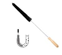 Plumeau Radiateur, Brosse Nettoyage Radiateur Flexible Pliable, Plumeau Poussiere 68/70 cm, avec Manche Allongée en Bois pour Nettoyage de Poussière à l'intérieur des Radiateurs et Tuyaux
