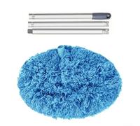 Plumeau rétractable pour ventilateur de plafond avec tige d'extension de 144 cm, brosse à épousseter en poils de fibre pour hauts plafonds, ventilateurs, stores et zones difficiles d'accès - Acier