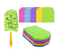 Plumeau Réutilisable En Microfibre - Kit De Nettoyage Flexible Lavable De 10 Pièces, Recharges Électrostatiques Sans Rayures, Nettoyant Pour Ventilateur De Plafond | Intérieur Accueil Appartement Bure