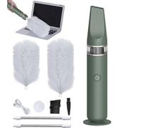 Plumeau rotatif électrique : élimination de la poussière sans effort | Brosse de nettoyage rotative rechargeable | Plumeau d'extension réglable pour la maison, la voiture, les ventilateurs de plafond