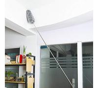 Plumeau télescopique et extensible en microfibre pour nettoyer les ventilateurs sur les plafonds surélevés, les stores, les toiles d'araignée, les voitures