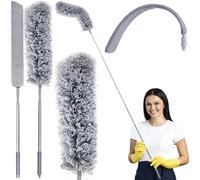 Plumeau télescopique extensible en microfibre plat et rond jusqu'à 250 cm de long 18917