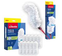 Plumeau Vileda Flex&Catch, avec manche long, protection anti-glissement, tête fl
