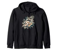Plumeria Vintage Blanc Floral Tropical Bloom Summer Sweat à Capuche
