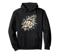 Plumeria Vintage Blanc Floral Tropical Bloom Summer Sweat à Capuche
