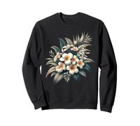 Plumeria Vintage Blanc Floral Tropical Bloom Summer Sweatshirt