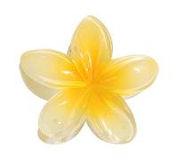 Plumerias Hair Claw Clips, Large Colorful Flower Hair Accessories for Thick or Thin Hair, Stylish Clip for Women Girls Holiday Gifting and Everyday Hair Styling, 3.15x1.57 Inches