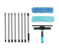 Plumero De Mango Largo Con Tubo Alargador - Kit De Herramientas De Limpieza Con Cepillo, Suministros Reutilizables para Esquinas De Pared Telarañas Ventana De Casa | Plumero Extensible |