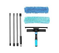 Plumero De Mango Largo Con Tubo Alargador - Kit De Herramientas De Limpieza Con Cepillo, Suministros Reutilizables para Esquinas De Pared Telarañas Ventana De Casa | Plumero Extensible |