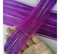 Plumes Cheveux Extensions de cheveux synthétiques 2 en 1 à Clip, postiche colorée, guirlandes argentées mélangées, reflets fête vacances for femmes et filles(6 pcs,TINSLE-A17_22INCHES)