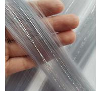 Plumes Cheveux Extensions de cheveux synthétiques 2 en 1 à Clip, postiche colorée, guirlandes argentées mélangées, reflets fête vacances for femmes et filles(6 pcs,TINSLE-A12_22INCHES)