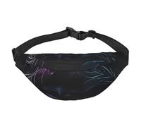 Plumes colorées adaptées pour le sport, la course à pied, les voyages, les sacs de plein air, sac banane unisexe pour homme et femme, Mystère noir, Taille unique, Sac à dos de
