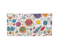 Plumes colorées dessinées à la main sur des bannières imprimées blanches pour intérieur/extérieur - Bannière de fond hip-hop - Décorations sur le thème des événements