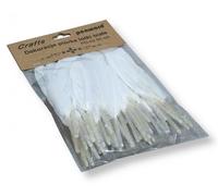 Plumes d'aileron blanches 10-15mm 50pcs
