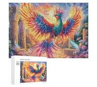 Plumes d'arc-en-Ciel colorées dans Le Ciel de rêve Puzzle 300 Pièces pour Couples Collaboration À Domicile Pensée Stratégique Cadeau pour Romance 300 PCS