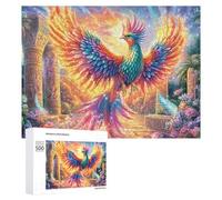 Plumes d'arc-en-Ciel colorées dans Le Ciel de rêve Puzzle 500 Pièces pour Couples Jeu Coopératif Communication Et Logique Cadeau pour Couple 500 PCS