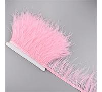 Plumes d'autruche de 1 m sur ruban ruban 10-15 cm franges, châle, couture, couture, couture, couture, décoration, rose