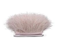 Plumes D'autruche De 8 À 11 Cm, Pour Travaux D'aiguille, Accessoires, Franges, Rubans, Décorations Pour Sacs À Main, Chaussures, Robes, Plumes Pour Travaux Manuels - 1 Mètre - Rose Clair
