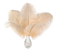 Plumes d'autruche saumon clair - 24 pièces de 30 à 35 cm, grandes plumes pour travaux manuels, centres de table de mariage et décoration intérieure