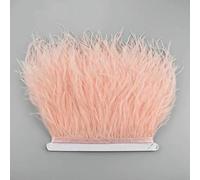 Plumes d'autruche sur ruban de 10 mètres, 10-15 cm, garniture boa, vêtements, robe, couture, costume, franges blanches, accessoires de décoration, n° 18