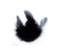 Plumes de coq - Noir - 3 grammes - Longueur 10 cm - Sac de plumes - Décoration artisanale