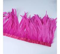 Plumes de coq 2 m, franges en plumes de queue de coq, bricolage, artisanat pour vêtements, ruban, accessoires de carnaval, pêche, 20-25 cm