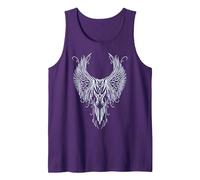 Plumes de Corbeau Corbeau Costume de Guerrier Viking Ailes Débardeur, Homme, Violet, M