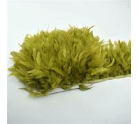 Plumes de dinde moelleuses de 2 mètres, franges pour vêtements, ruban, plumes sur ruban, décoration de mariage, accessoires artisanaux, 26, vert olive