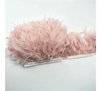 Plumes de dinde moelleuses de 2 mètres, franges pour vêtements, ruban, plumes sur ruban, décoration de mariage, accessoires artisanaux, 30 cm, cuir rose
