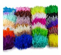 Plumes de dinde naturelles, 1 mètre, bricolage, ruban de plumes de marabout pour mariage, artisanat, couture de vêtements, Plume de fête, décoration de maison faite à la main café