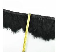 Plumes de faisan blanches et noires, 1 mètre, ruban pour vêtements, coq, oie, dinde, autruche, franges, couture, décoration - Quan Rong_a