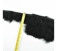 Plumes de faisan blanches et noires, 1 mètre, ruban pour vêtements, coq, oie, dinde, autruche, franges, décoration de couture - Xue Guan Rong_a