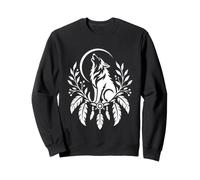 Plumes de Loup Floral bohème Tribal Blanc ornemental sud-Ouest Sweatshirt