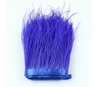 Plumes de paon naturelles de 10 à 15 cm, garniture à franges, teinture sur ruban, plumes décoratives pour robe de mariée, artisanat personnalisé, bleu roi