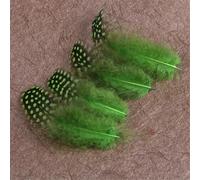 Plumes de pintade naturelles colorées pour travaux manuels, travaux d'aiguille, plumes de faisan, attrape-rêves décoratif, accessoires artisanaux - Vert - 200 pièces
