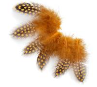 Plumes de pintade naturelles et douces, 5 à 10 cm, pour loisirs créatifs, bijoux, boucles d'oreilles, décoration, orange, 300 pièces