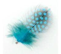 Plumes de pintade, perles de poulet, 5 à 10 cm, pour travaux manuels, décoration de la maison, bijoux, boucles d'oreilles, accessoires de coiffure, turquoise tacheté-06-300 pièces