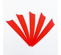 Plumes de tir à l'arc en forme de goutte,accessoires de chasse et de tir,empennage en caoutchouc,flèche de girouette,bouclier de 8 documents,coupe,3 po,50 pièces - Type 50pcs red #B