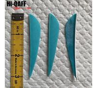 Plumes de tir à l'arc en forme de goutte d'eau,50 pièces,3 pouces,flèches,aubes de tir à l'arc,plume traditionnelle pour manche en carbone de bambou - Type Lake blue