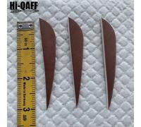 Plumes de tir à l'arc en forme de goutte d'eau,50 pièces,3 pouces,flèches,aubes de tir à l'arc,plume traditionnelle pour manche en carbone de bambou - Type Marron