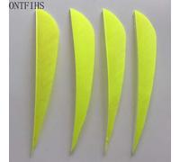 Plumes de tir à l'arc paraboliques en forme de goutte d'eau,accessoires de chasse pour flèche,bricolage,4 pouces,100 pièces - Type Fluorescent yellow