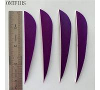 Plumes de tir à l'arc paraboliques en forme de goutte d'eau,accessoires de chasse pour flèche,bricolage,4 pouces,100 pièces - Type Violet