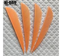 Plumes de tir à l'arc paraboliques en forme de goutte d'eau,accessoires de chasse pour flèche,bricolage,4 pouces,100 pièces - Type Fluorescent Orange