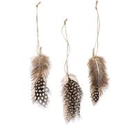 Plumes décoratives Pendentif en bois Naturel 9er Set 9,5-10cm