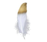 Plumes d'oie à paillettes dorées, 24 pièces, for artisanat, 6-8 pouces, accessoires de bijouterie, Plume naturelle, décoration de fête de mariage(P7)