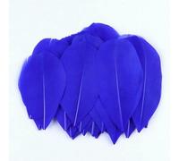 Plumes d'oie colorées en vrac 5-8 cm, mini plumes naturelles pour loisirs créatifs, fabrication de bijoux, attrape-rêves, pendentif, plume décorative - Bleu roi - 200 pièces