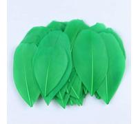 Plumes d'oie colorées en vrac 5-8 cm, mini plumes naturelles pour loisirs créatifs, fabrication de bijoux, attrape-rêves, pendentif, plume décorative - Vert herbe - 50 pièces