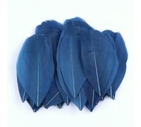 Plumes d'oie colorées en vrac 5-8 cm, mini plumes naturelles pour loisirs créatifs, fabrication de bijoux, attrape-rêves, pendentif, plume décorative - Bleu marine - 200 pièces