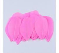 Plumes d'oie colorées en vrac 5-8 cm, mini plumes naturelles pour loisirs créatifs, fabrication de bijoux, attrape-rêves, pendentif, plume décorative - Rose foncé - 200 pièces
